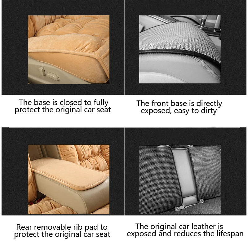 Plush Car Seat Cover Universal Seat Covers Protector Automobiles Seat Cushion Warm Carpet Mat Winter Seat-cover Car-Styling