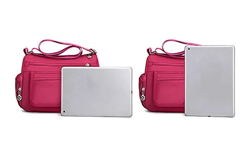 Large Capacity Women Crossbody Bag Waterproof Tote Casual Nylon Shoulder Bag Purse Handbag Lightweight Travel Messenger Bag