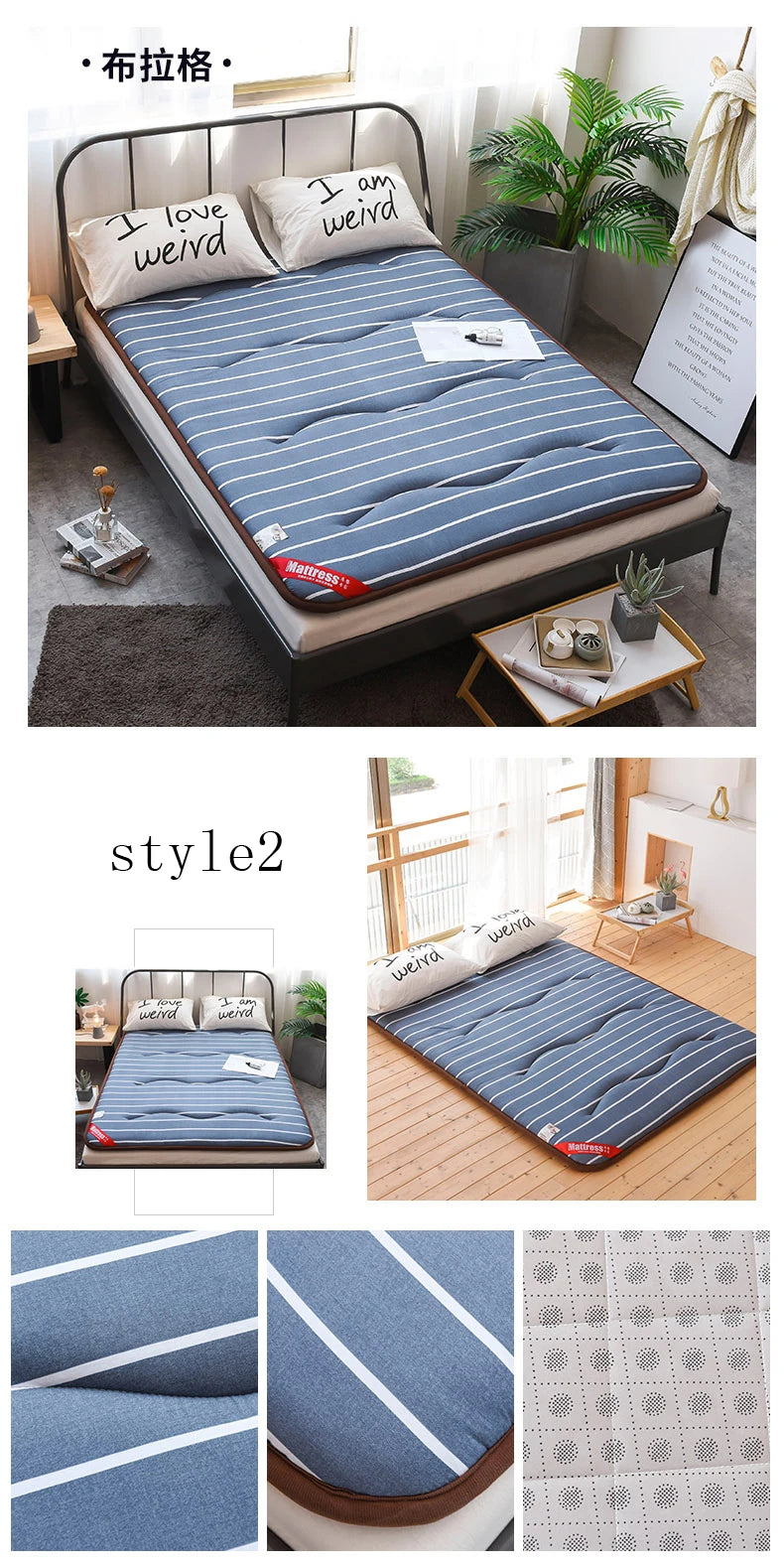 Comfortable Soft Fold Tatami Mattress student dormitory single double Bedding Mattress Topper Tatami Thick Warm Cotton Mattress