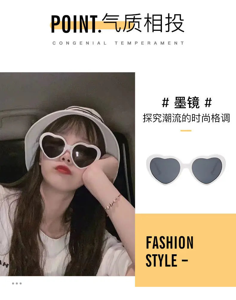 Love Heart Shaped Effects Glasses Watch The Lights Change to Heart Shape At Night Diffraction Glasses Women Fashion Sunglasses