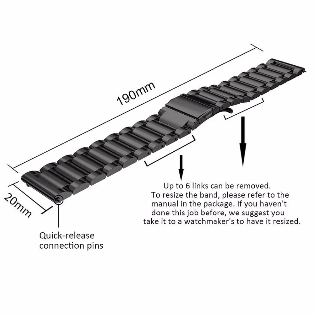 20mm 22mm 18mm 24mm Stainless Steel Strap for Samsung Galaxy Watch 6Classic 6 5 4 5Pro 40mm 44mm 43mm 47mm Gear S3 for Huawei GT
