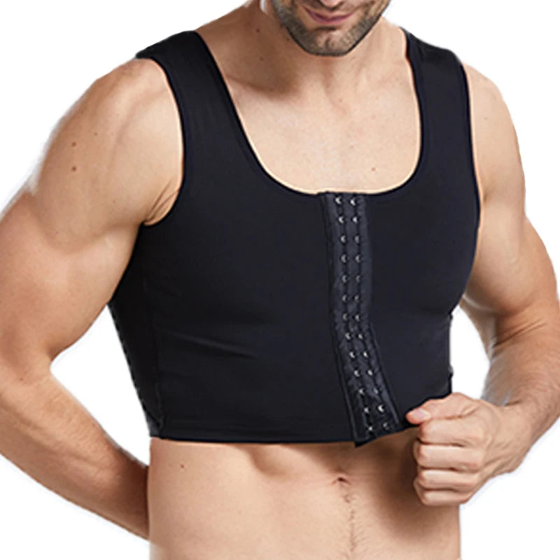 Men's Chest Vest Sweat Chest Bandage Tight-fitting Underwear Body Shaper Corset Support Belt Chest Compression Correct Posture