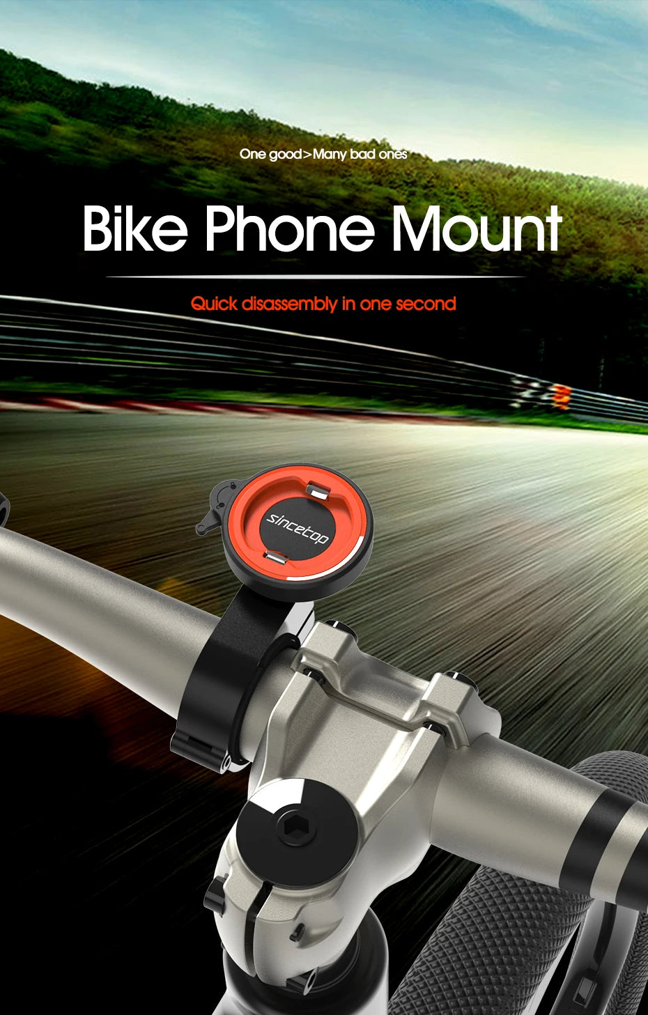 Motorcycle  Phone Holder Bicycle Phone Mount Moto MTB Road Mountain Bike Cellphone Bracket Accessories Quick Attach Lock