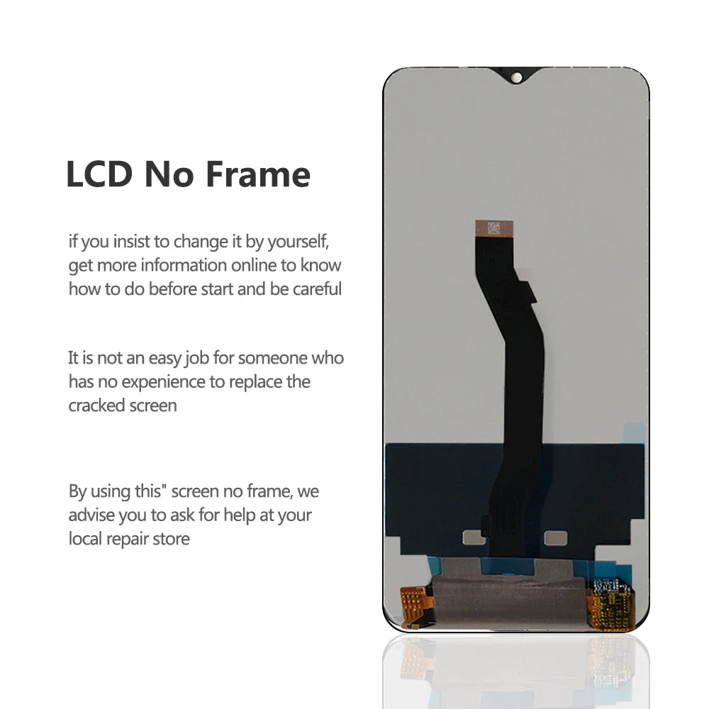 6.53" for Xiaomi Redmi Note 8 Pro LCD Display Touch Screen Assembly For Redmi Note8 Pro M1906G7I Screen Replacement with Frame
