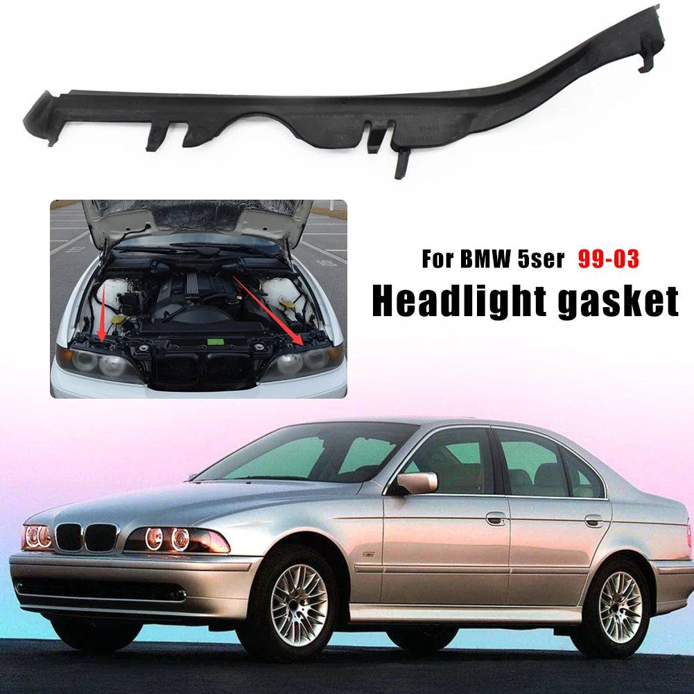 Headlight Lens Seal Gasket for BMW E39 5 Series 1999-2003 63126908405 63126908406 Car Headlight Lens Shell Cover