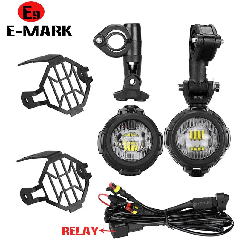2 Pcs 40W LED Auxiliary Lamp 6000K Super Bright Fog Driving Light Kits Led Lighting Bulbs DRL For Motorcycle BMW K1600 R1200G