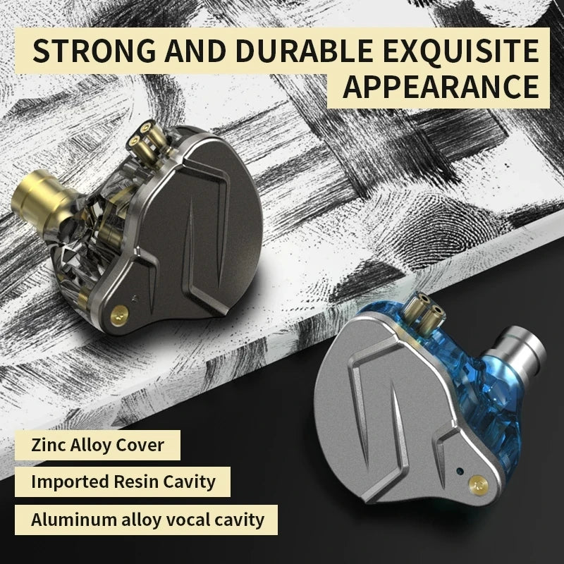 KZ ZSN PRO 1BA 1DD Hybrid Drive In Ear Earphones HIFI Metal Bass Earbud Sport Music Headset Replaceable Cable ZS10 PRO ZSX ZSTX
