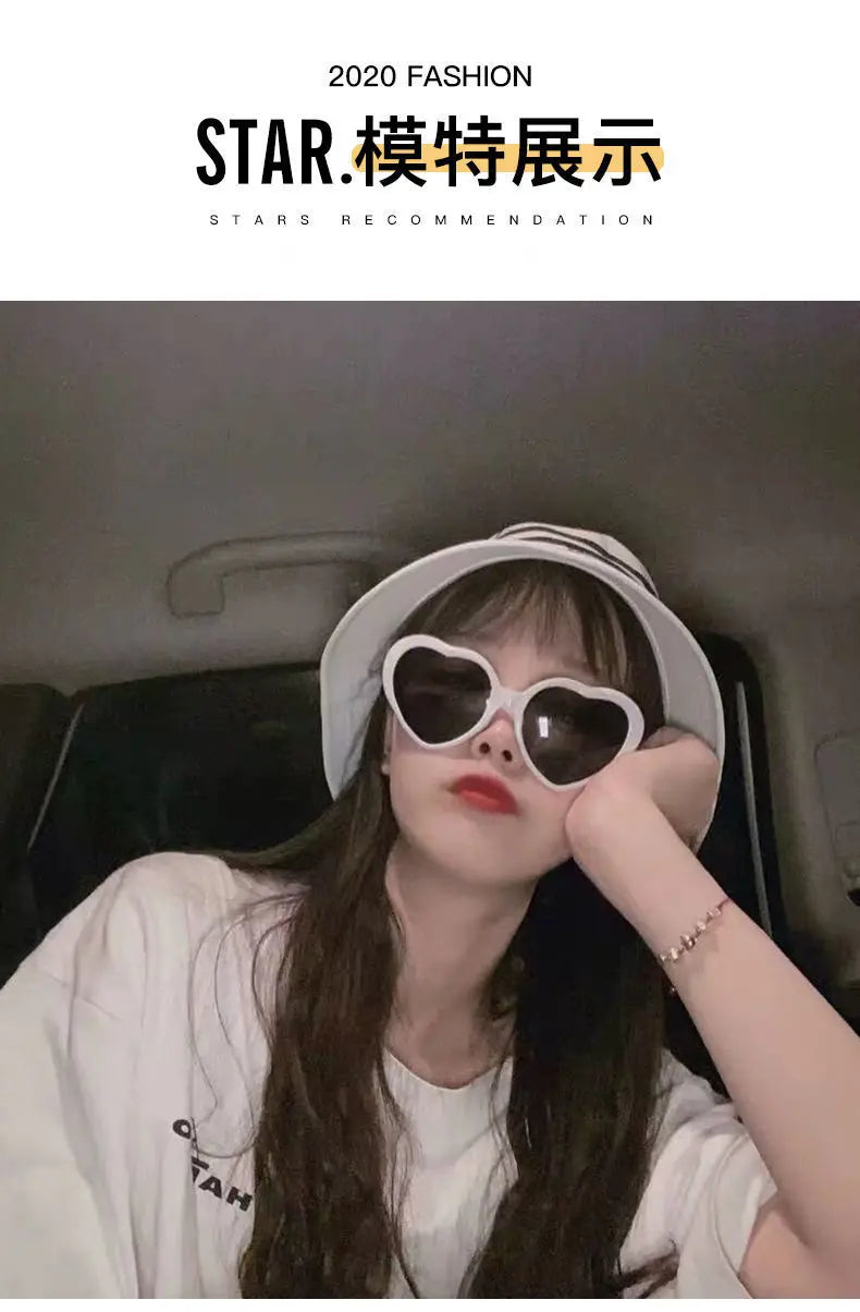 Love Heart Shaped Effects Glasses Watch The Lights Change to Heart Shape At Night Diffraction Glasses Women Fashion Sunglasses