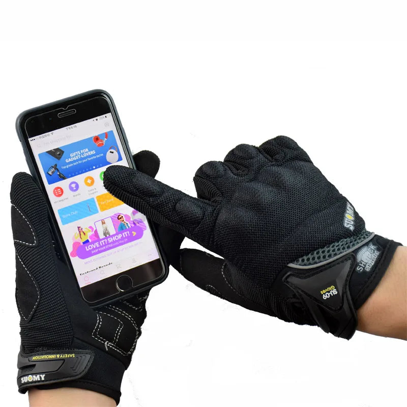 SUOMY Women Purple Motorcycle Gloves Touch Screen Full Finger Racing/Climbing/Cycling/Riding Sport Windproof Motocross Gloves