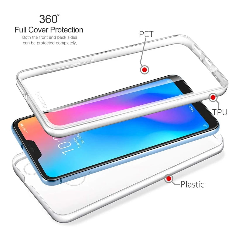 360 Full Silicone Case for Xiaomi Redmi Note 13 14 Pro Plus 12S 11S 10S 9 8 7 Pro 9S 14C 14T 13T 12T 11T 10T Poco X6 X5 X4 X3 F3