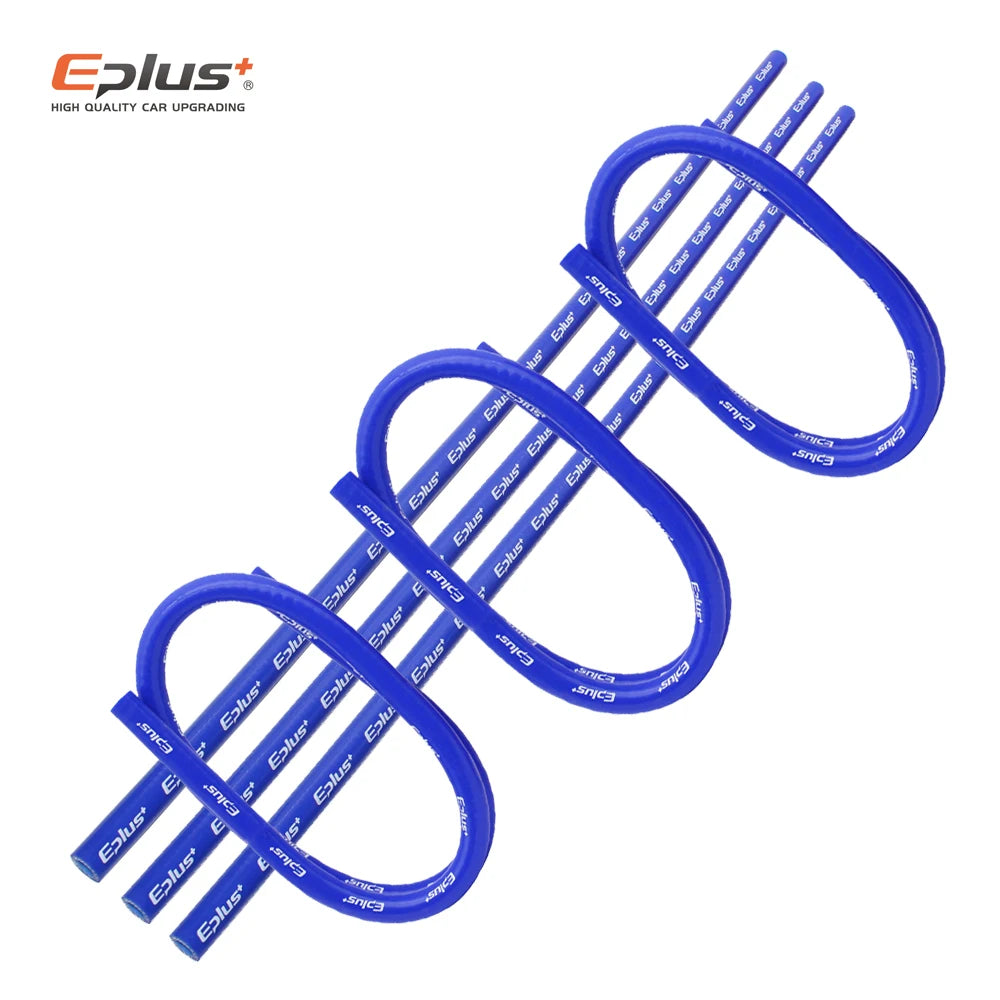 EPLUS 3 Layers Polyester Silicone Hoses Straight 1 Meter Car Engine Universal High Temperature Silica Gel Tube Blue Multi Size
