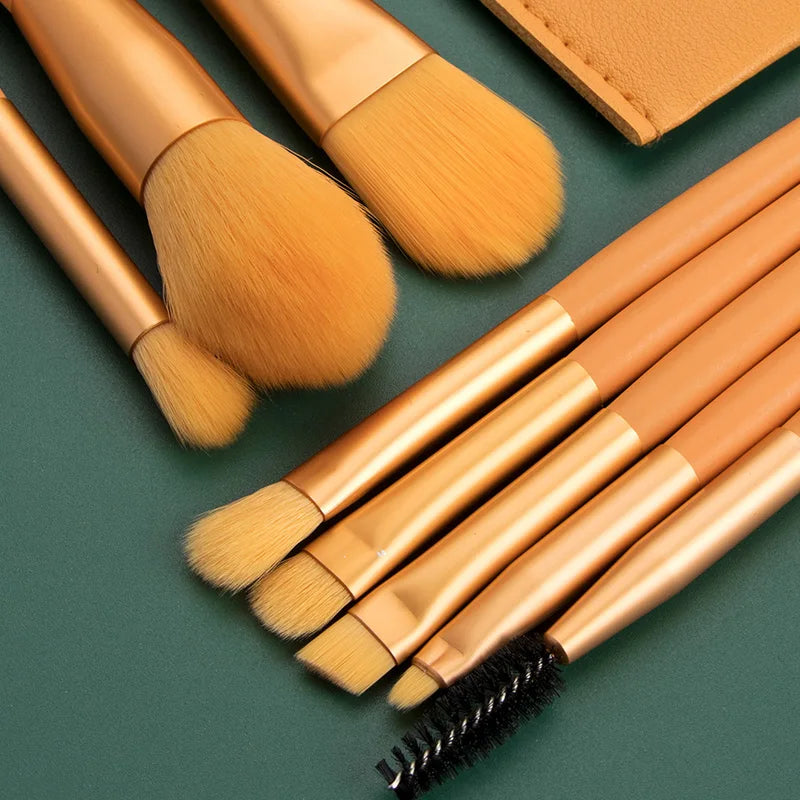 Ronshadow 8Pcs Professional Mini Makeup Brushes Set  Blush Foundation Powder Make Up Brush Tools Kit