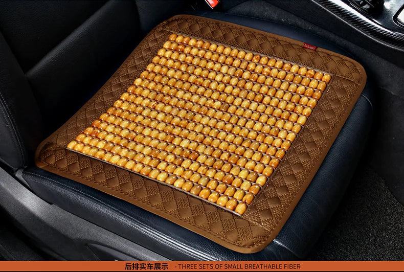 Summer Wooden Bead Car Seat Ventilated Breathable Seat Cushion Cool Pad Single Piece Single Summer Seat Covers & Supports Wood