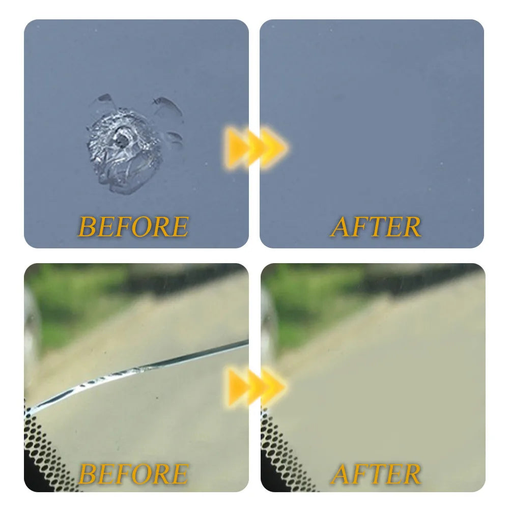 Car Window Repair Fluid Cracked Glass Scratch Repair Kit Windshield Repair Liquid for Car Auto Window Glasss Crack Restore Tool