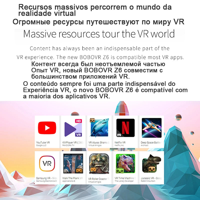 Bobo Bobovr Z6 Casque Helmet 3D VR Glasses Virtual Reality Bluetooth Headset For Smartphone Smart Phone Goggles Viar Binoculars