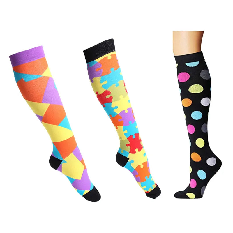 Dropship Compression Socks Knee High Running Men Women Socks Best For Athletic Nursing Outdoor Hiking Flight Travel Stockings