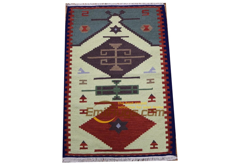 KILIM Kilim Pure Wool Handmade Orange Carpet Mattress Blanket Bed Blanket ck1 60x90 2gc165kliyg8