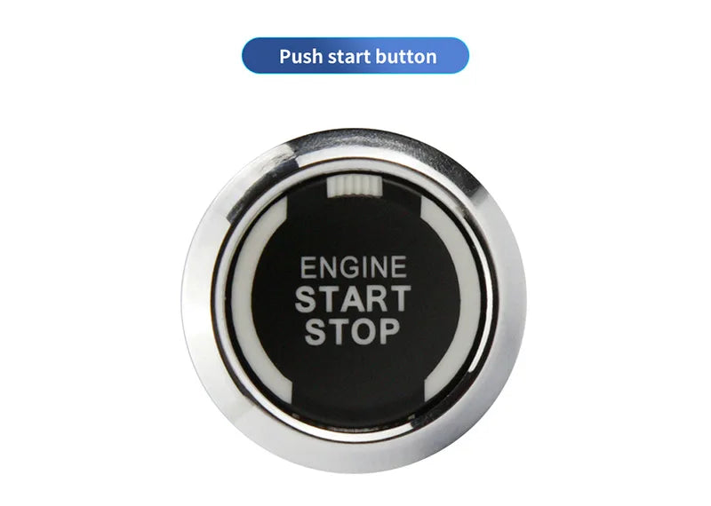 2 Way Car Alarm LCD Display Remote Start Push Button Shock Sensor Microwave Detection Warning Universal System With Siren