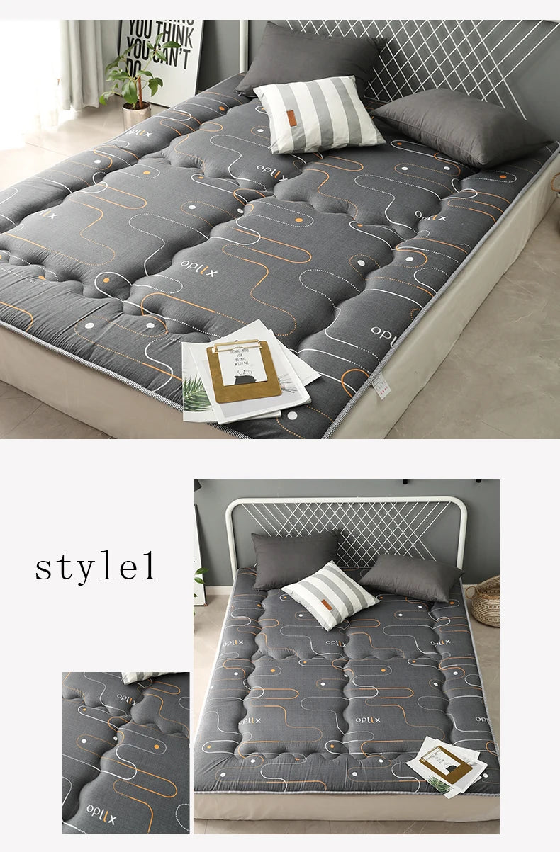 Comfortable Soft Fold Tatami Mattress students dormitory single/double Bedding Mattress Topper Tatami Thick Warm Mat With Straps