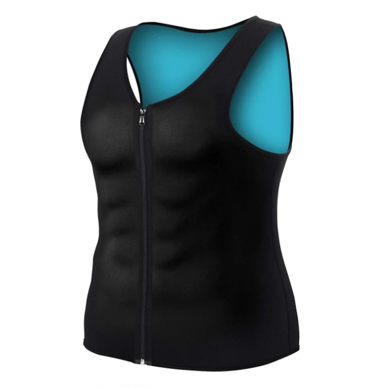 Men Slimming Vest Sauna Sweat Vest Body Shaper Neoprene Tank Top Abdomen Control Waist Trainer Fat Burning Shapewear