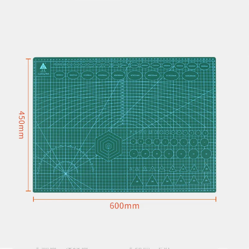 A2 Cutting Board Grid Line Self-healing Cutting Board Craft Card Multicolor Double-sided Desktop Manual Cutting Pad 60 * 45cm