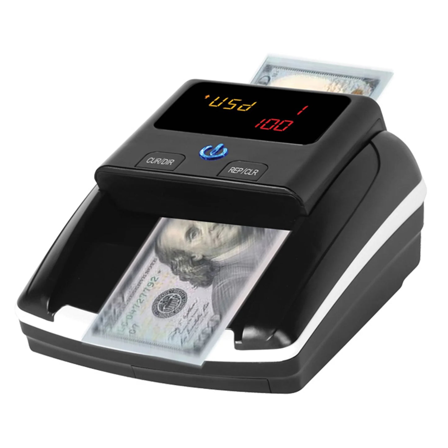 Bisofice Portable Mini Money Counter Counterfeit Bill Detector Automatic Money Detection By UV MG IR Image Paper Quality Size