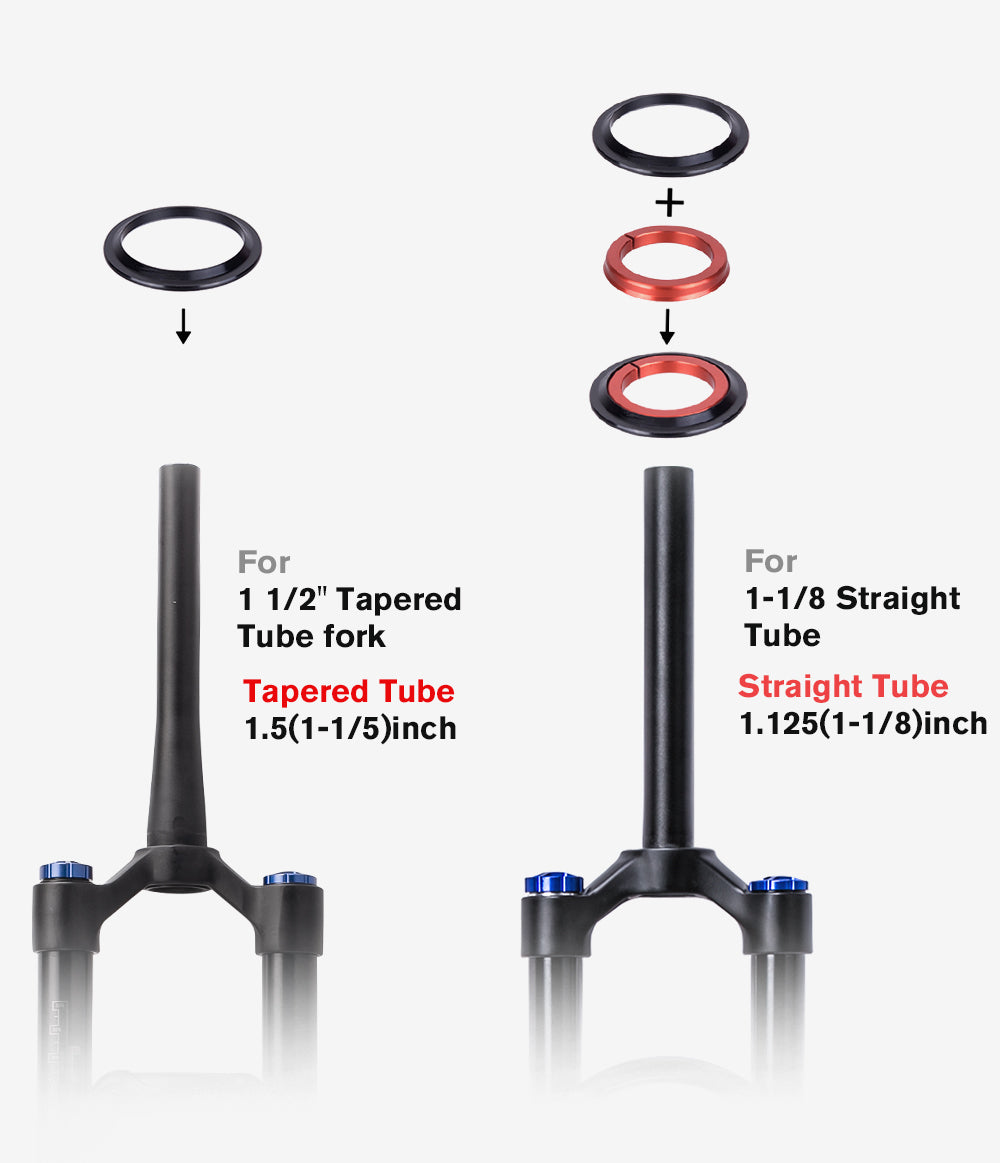 TANKE-MTB Mountain Bike Bowl Group, Aluminum Alloy Headset,Tapered Straight Fork Bearing,44-52mm,55mm,56mm,11/8 ",11/2",28.6mm