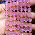 Natural Clear Quartz Double Point Bead Wholesale 2pcs/pack 8x18mm Hexagonal Column Gemstone Jewelry Bead for Ring Face