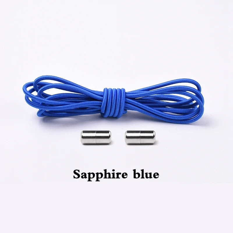 Elastic Laces Sneakers Round Shoelaces without ties Rubber No Tie Shoe laces Shoes Kids Adult Quick Shoe lace Rubber Bands