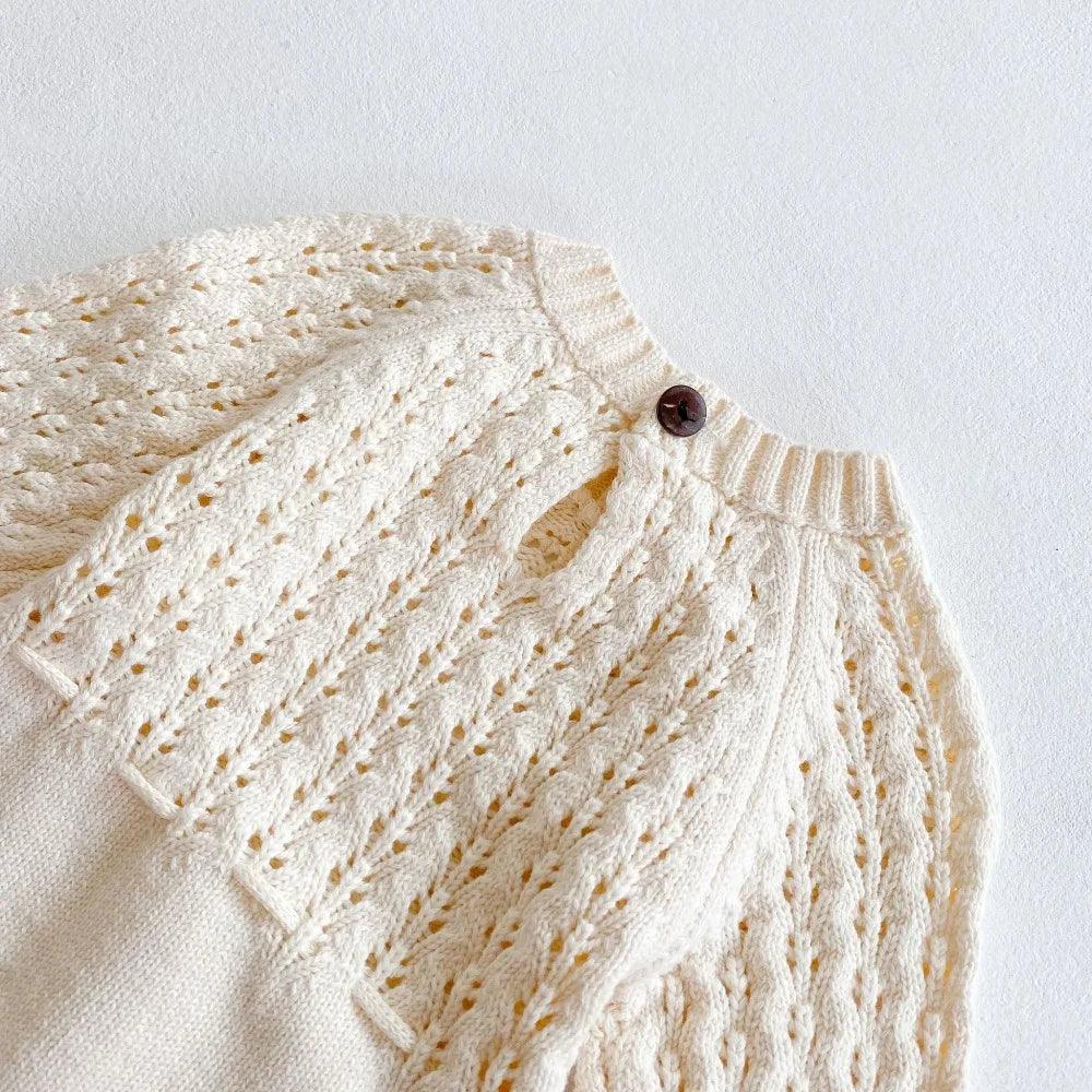 Spring Baby Clothes Girls Romper Autumn Long Sleeve Baby Girl Knit Hollow Out Rompers Baby Jumpsuit Baby Clothes