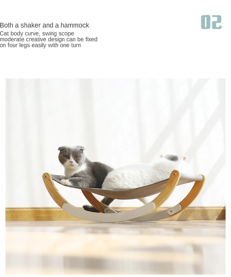Cat Bed House for Cats Hammock Kitten Rocking Chair Solid Wood Bed Swing Cat Basket Beds and Houses for Cat Pet Supplies Dog