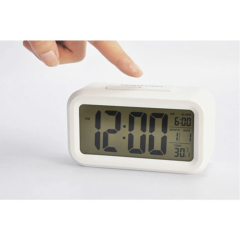 USB/AAA  Clocks LED Wooden Alarm Clock Watch Table Voice Control Digital Wood Despertador Electronic Desktop Table Decor