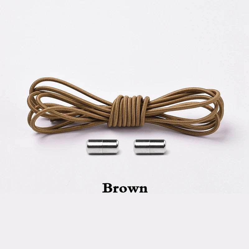 Elastic Laces Sneakers Round Shoelaces without ties Rubber No Tie Shoe laces Shoes Kids Adult Quick Shoe lace Rubber Bands