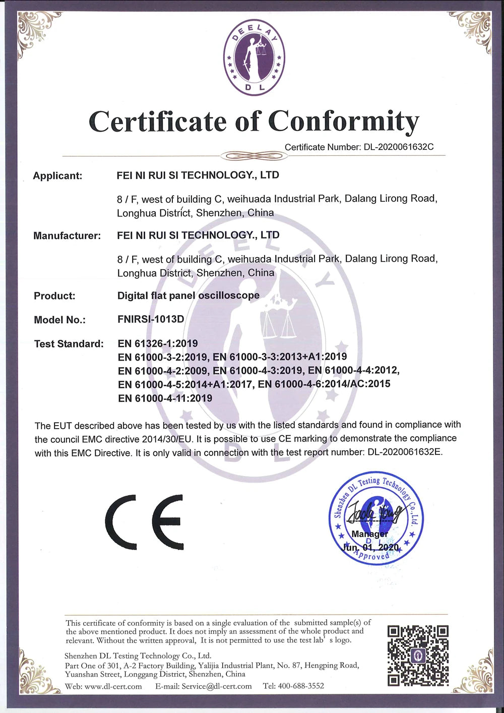 FNIRSI-1013D Digital Tablet Oscilloscope Dual Channel 100M Bandwidth 1GS Sampling Rate 7 Inches Mini Tablet Digital Oscilloscope