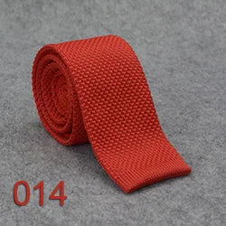 Knitted Ties For Men Slim Fashion Neckties Plain Black Red Knit Tie Men Women Wedding Daily Casual Neck Knitted Cravatas HUISHI