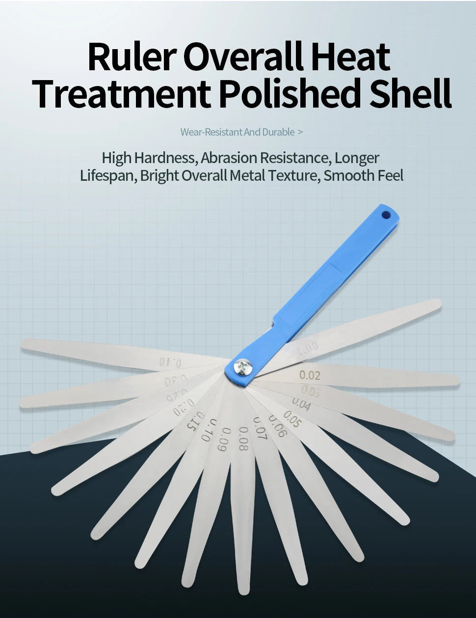 100B17 Feeler Gauge Spark Plug Gauge Filler Gauge Valve Probes Metric Thickness Set Probe Thickness Gauge Spark Plug Gap Tools