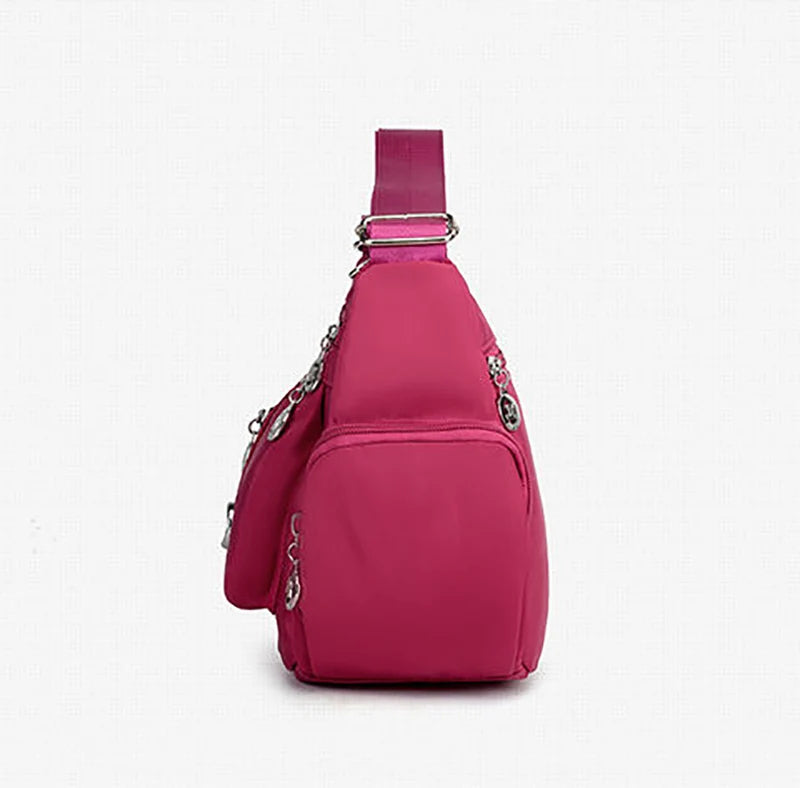 Large Capacity Women Crossbody Bag Waterproof Tote Casual Nylon Shoulder Bag Purse Handbag Lightweight Travel Messenger Bag
