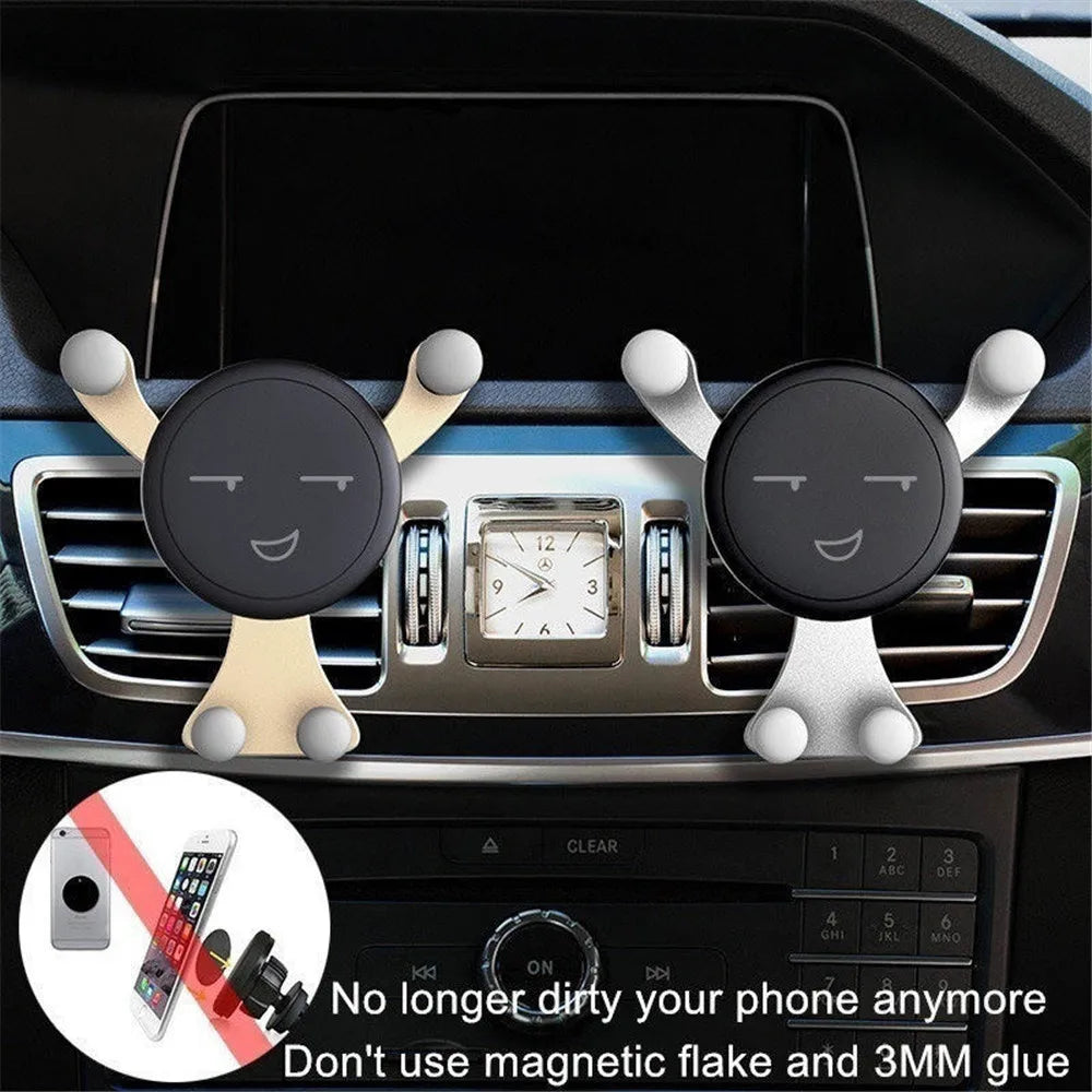 Car Phone Holder Air Vent Clip Smartphone Mount Stand Gravity Support for iPhone Xiaomi HuaweiSamsung Universal GPS Stand In Car