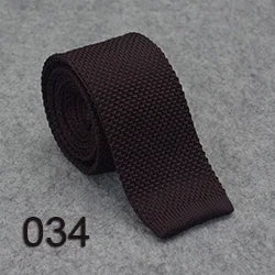 Knitted Ties For Men Slim Fashion Neckties Plain Black Red Knit Tie Men Women Wedding Daily Casual Neck Knitted Cravatas HUISHI
