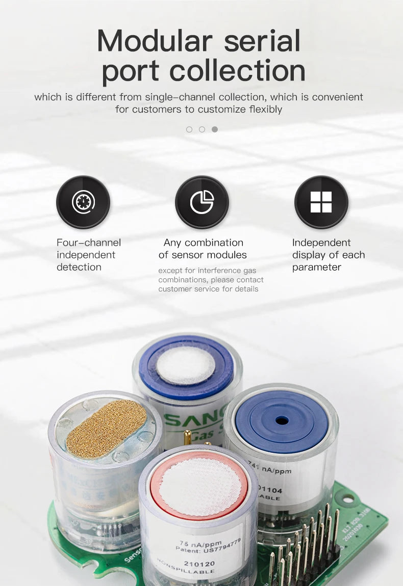 Bosean O2 H2S CO LEL 4 in 1 Oxygen Hydrogen Sulfide Carbon Monoxide Leak Detector Pump Multi Gas Detector Gas Meter