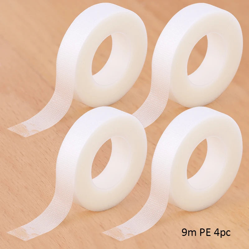 2/8PCS Micropore Lash Tape Eyelash Extension Supplies Transparent 4.5/9m Breathable Easy To Tear Medical Tapes Lash Makeup Tool
