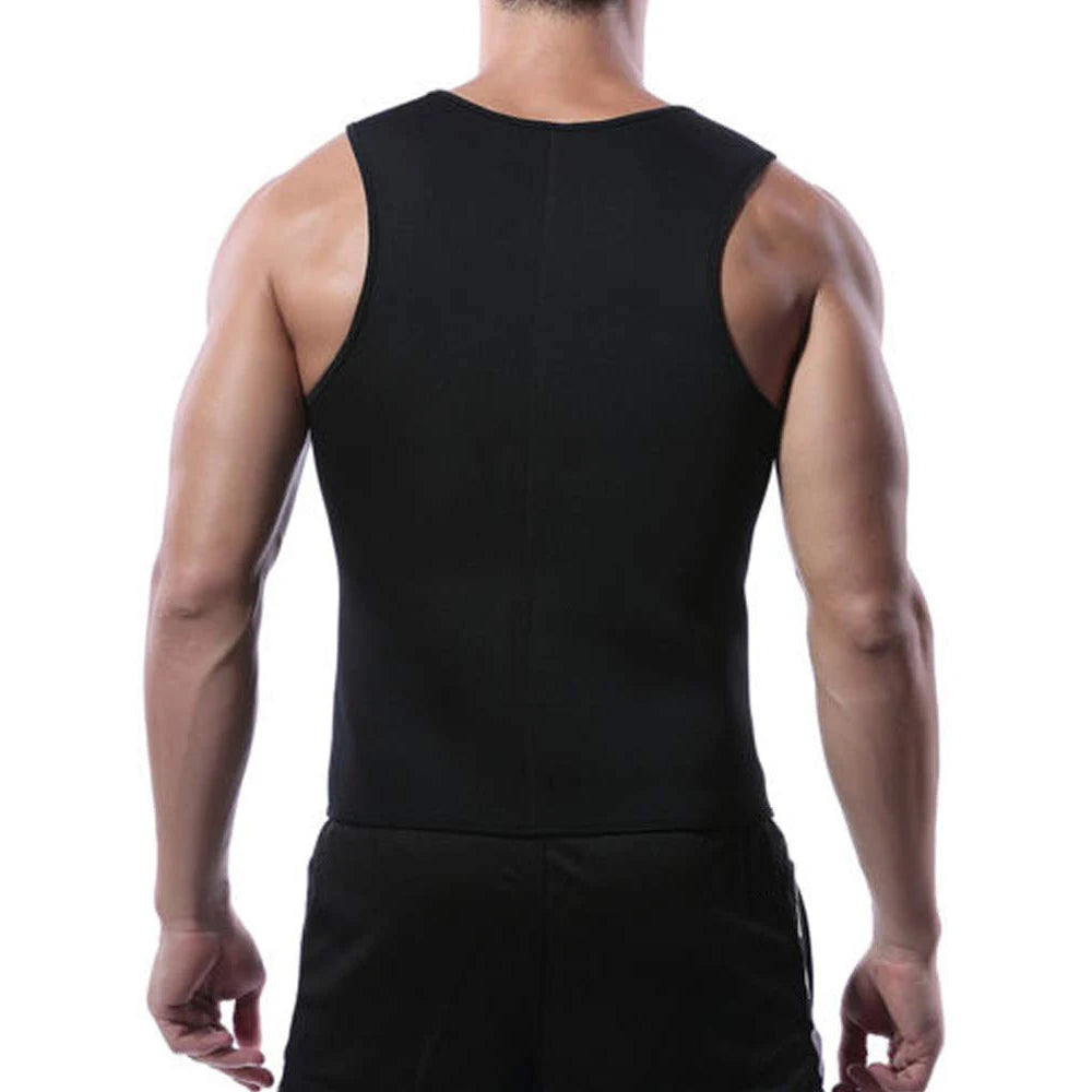 Men's Body Shaper Waist Trainer Sauna Vest Compression Sweat Shirt Corset Top Abdomen Slimming Shapewear Fat Burn Fitness Suits