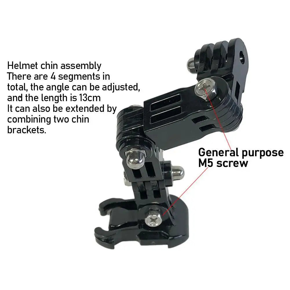 Front Side Helmet Accessories Set J-shaped Buckle Base Support Mount for GOPRO Hero 5 6 7 4 Yi 4K SJCAM Go Pro New