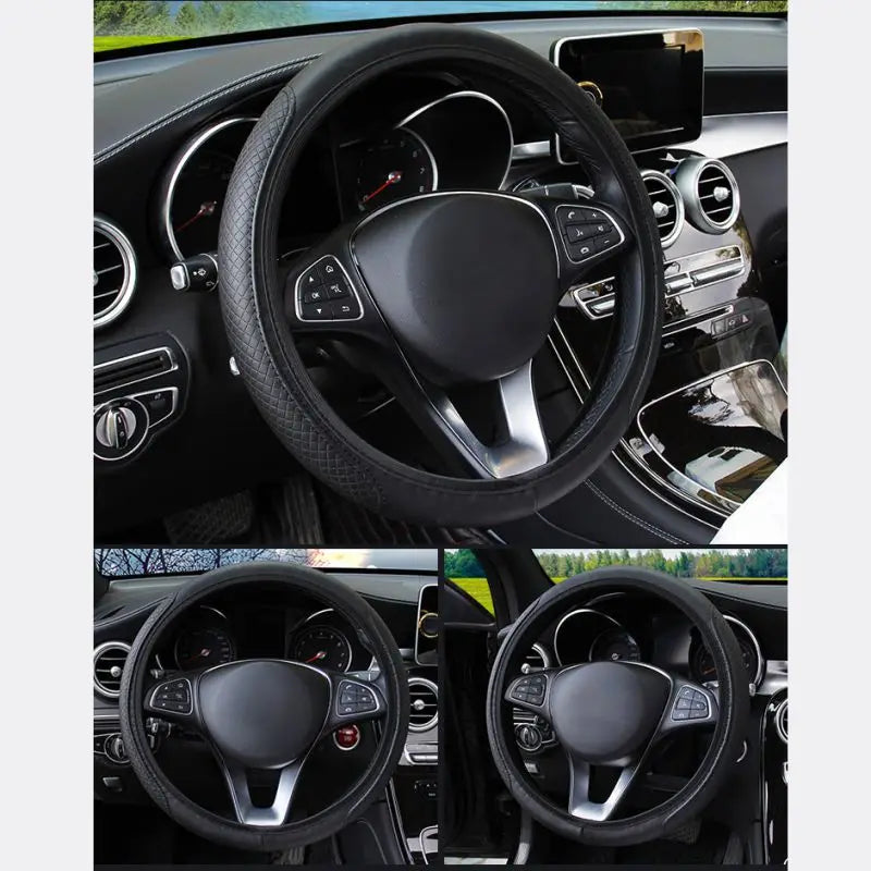 All Season Car Steering Wheel Cover Anti-Slip Durable Wheel Protector Universal Fit For Car Truck SUV