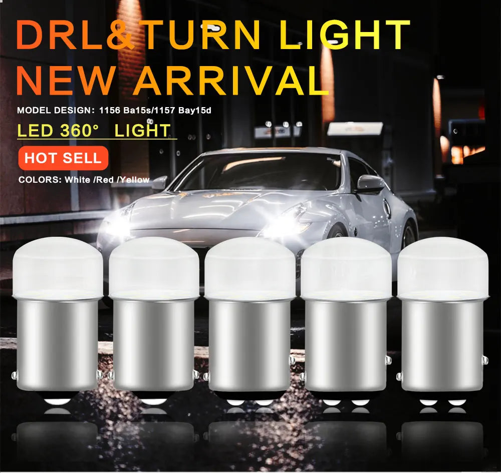 2Pcs BAY15D 1157 Led Brake Light 1156 BA15S P21W Led PY21W BAU15S DRL Turn Signal Lamp 3014 9 SMD Lighting Reverse Lamp 12V