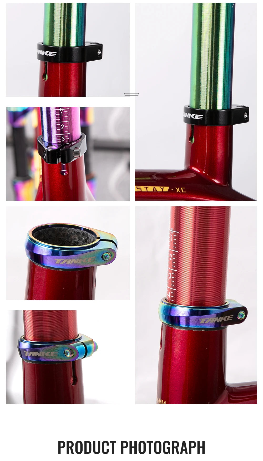 TANKE Seat Post Clamp MTB Road Bike 31.8 34.9mm Mountain Aluminum Alloy Ultralight Mountain Bicycle Seatpost Clamps Cycling Part