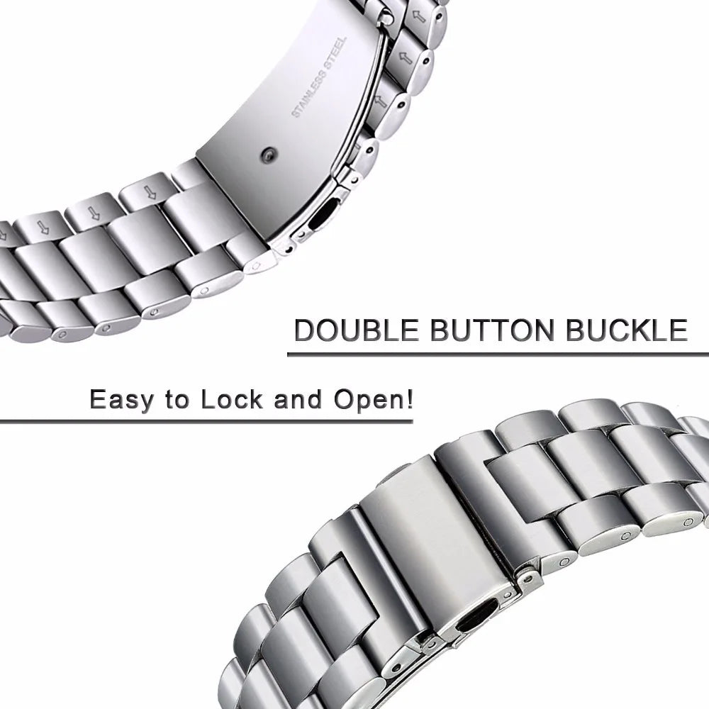 20mm 22mm 18mm 24mm Stainless Steel Strap for Samsung Galaxy Watch 6Classic 6 5 4 5Pro 40mm 44mm 43mm 47mm Gear S3 for Huawei GT