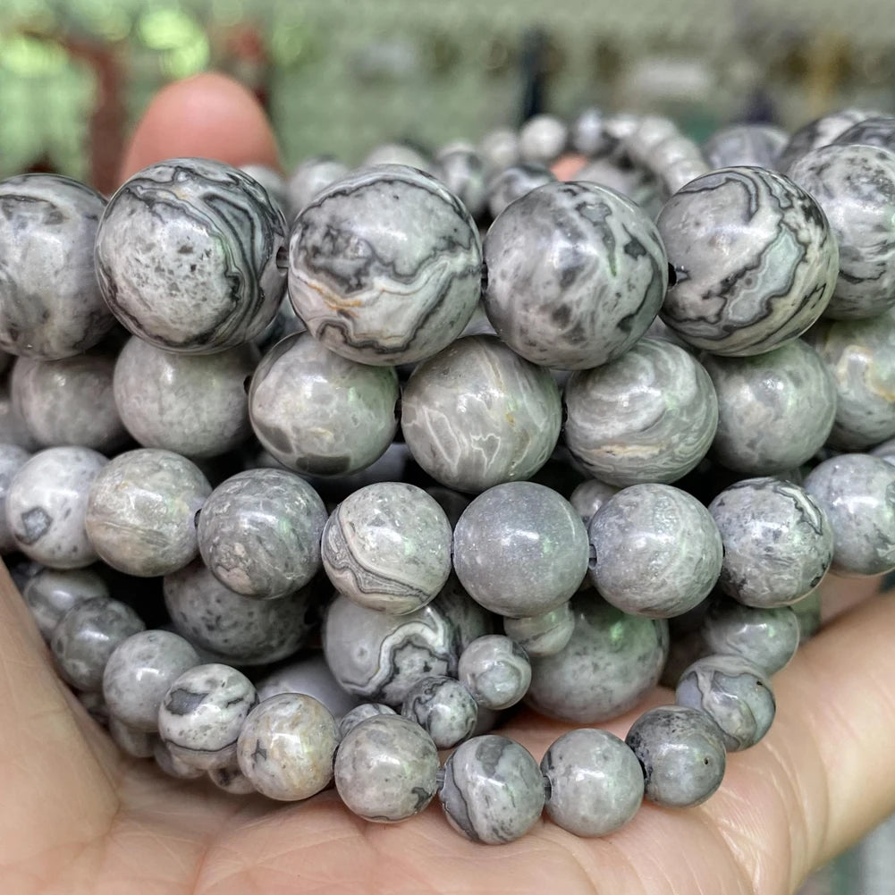 Natural Stone Beads 4 6 8 10mm Tiger Eye Lava Amazonite Turquoises Agates Jaspers Beads For Jewelry Making DIY Bracelet Necklace