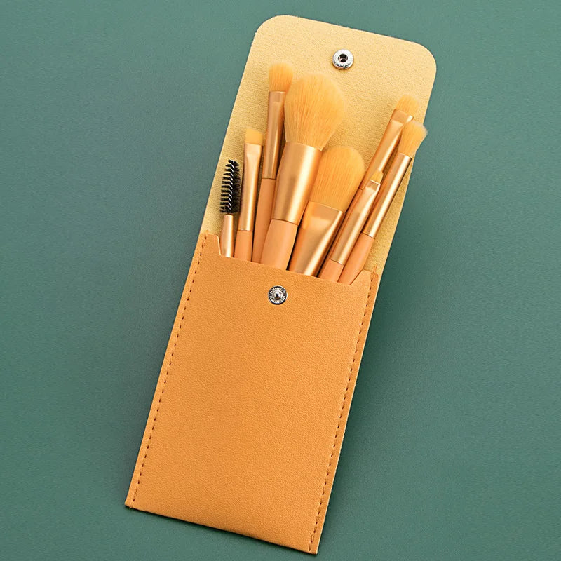 Ronshadow 8Pcs Professional Mini Makeup Brushes Set  Blush Foundation Powder Make Up Brush Tools Kit