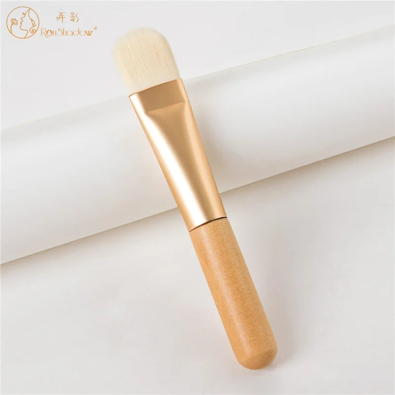 Ronshadow Single Portable Woonden Handle Mask Cream Makeup Brush Facial Face Skin Care Make up Tool